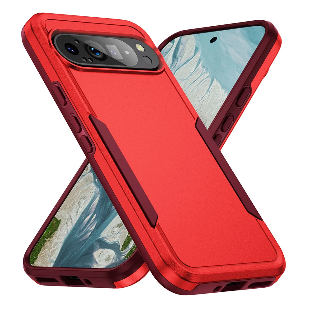 Dual Layer Double Protection Back Cover For Google Pixel 8 7 9 Pro XL Case For Google Pixel 9A 8A 7A Military Grade Matte Cases