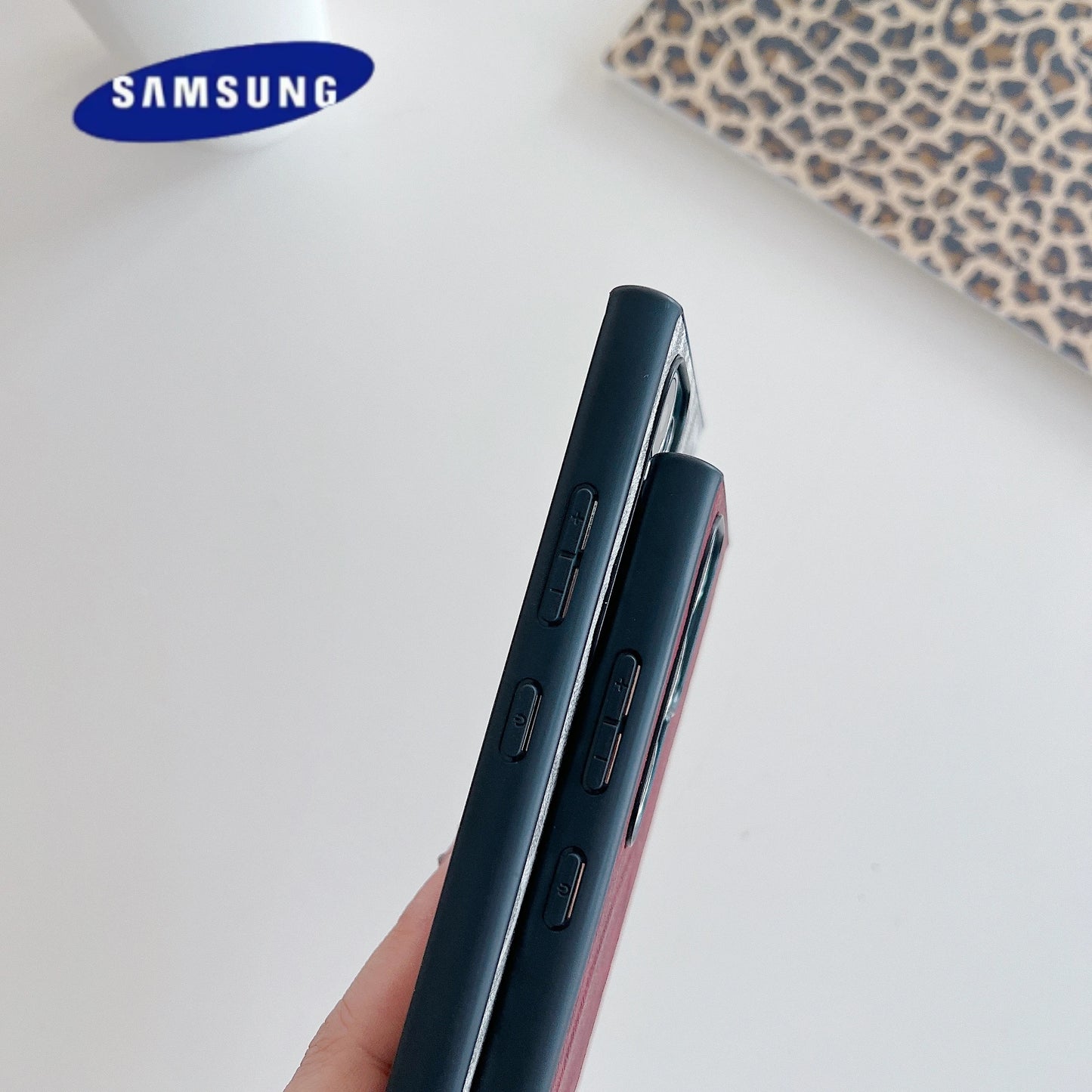 Magnetic Leopard Print Case For Samsung Galaxy S25 S24 Ultra S22 S23 FE Plus S21 Note 20 Ultra A55 A35 Wireless Charging Cover
