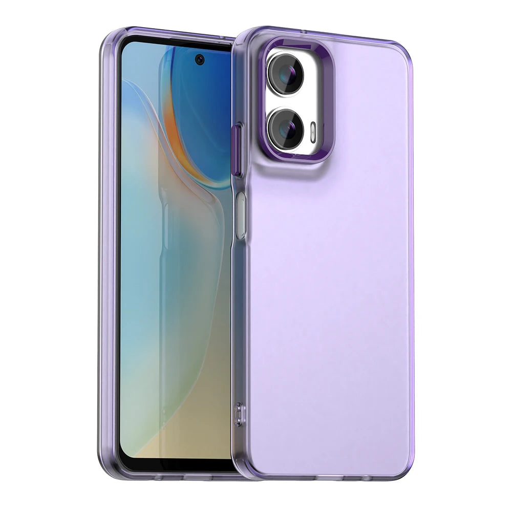 For Motorola Moto G35 5G Case Matte Candy Translucent Case For Moto G35 G 35 MotoG35 Camera Lens Protection Cover