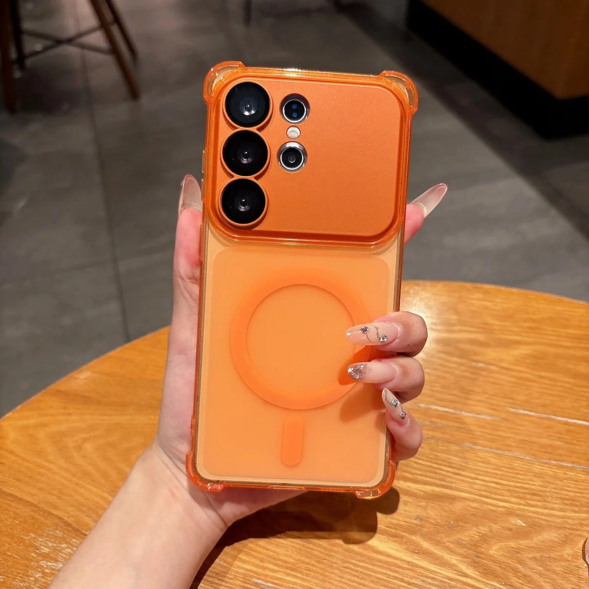 Luxury Detachable Lens Protect Matte Clear Phone Case For Samsung S26 S25 S24 Ultra Plus Four Corner Anti-fall Shockproof Cover