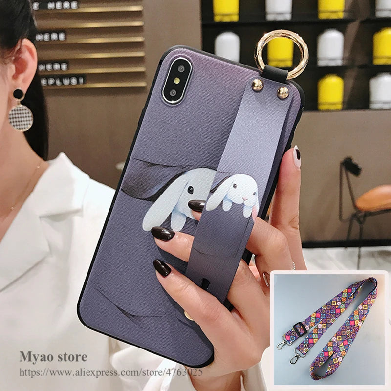 For Moto G55 35 75 15 34 14 84 05 Wrist Strap Case For Motorola Edge 40 50 60 Fusion Neo Pro 60 Stylus Ultra Long Lanyard Cover