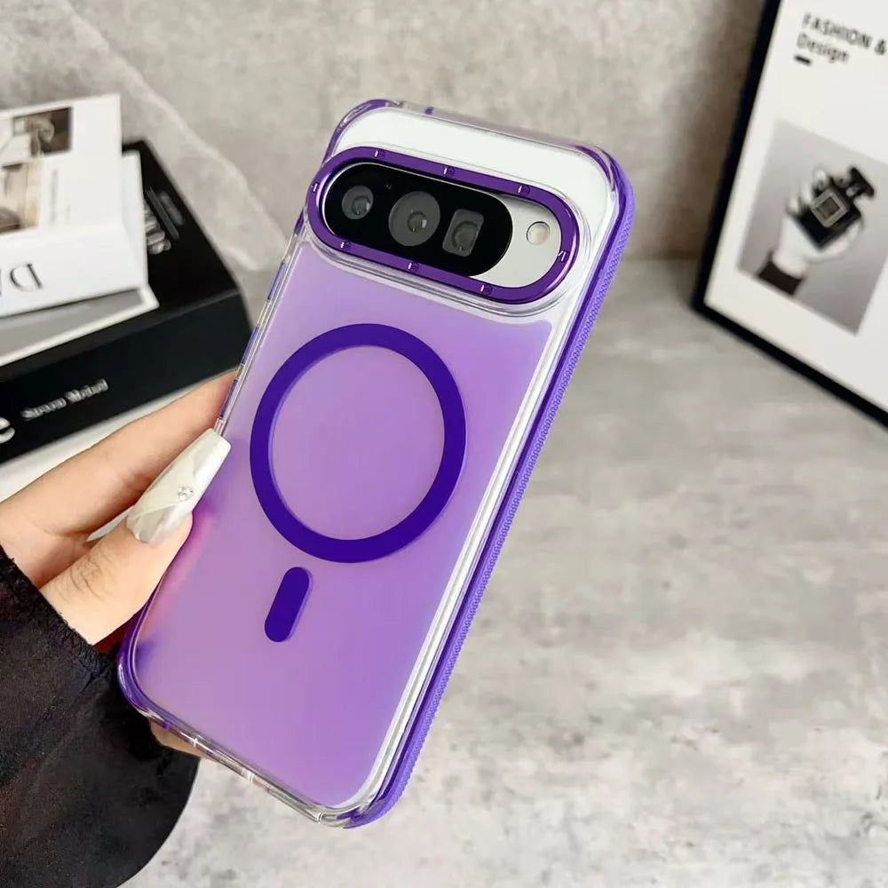 Colorful Chameleon Case For Google Pixel 10 9 Pro XL 5G Super Magnetic  Matte Translucent PC Cover