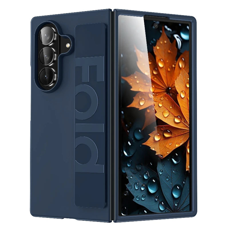 Luxury Wristband Phone Case For Samsung Galaxy Z Fold 7 6 5 4 3 Fold7 ZFold6 ZFold5 5G Folding Wrist Strap Shockproof Back Cover