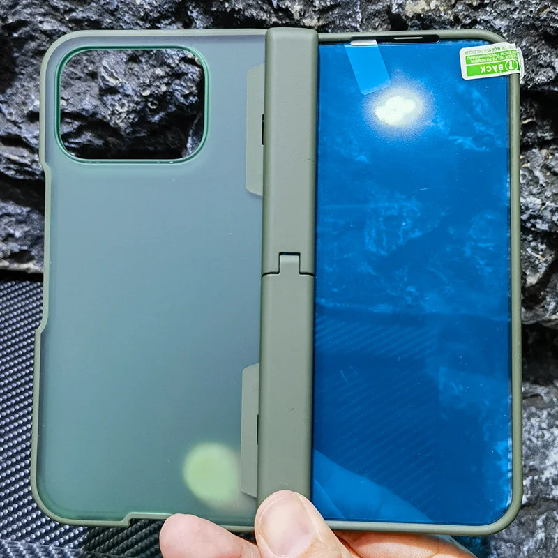 Spring Rotating Hinge Matte Plastic Case For Google Pixel 10 Pro Fold Kickstand Stand Holder