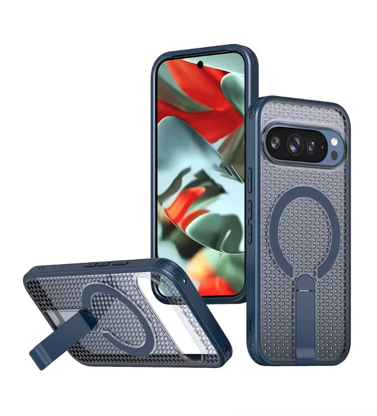 Honeycomb Cooling Stand Holder Magnetic Ring Case for Google Pixel10 Pro XL pixel 10 pro 10 9A 9 pro XL Armor Protective Cover