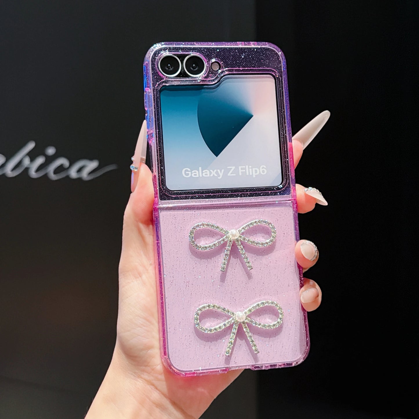 for Motorola Razr 70 60 50 Ultra 40 60Ultra 70Ultra Korean 3D Glitter Rhinestone Bowknot Fold Case Shockproof Soft Cover