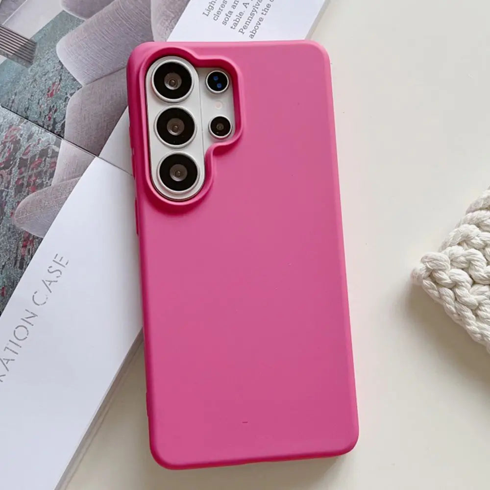 Liquid Silicone Case For Samsung Galaxy S26 S24 S25 Ultra Plus Fe A17 A36 A56 A37 A57 Candy Color Flocking Protective Soft Cover