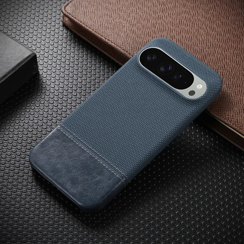 Retro Splice Armor Leather Shockproof Case For Google Pixel 10 9 8 Pro XL 10ProXL 9ProXL 8A Business Frameless Matte Fabric Capa