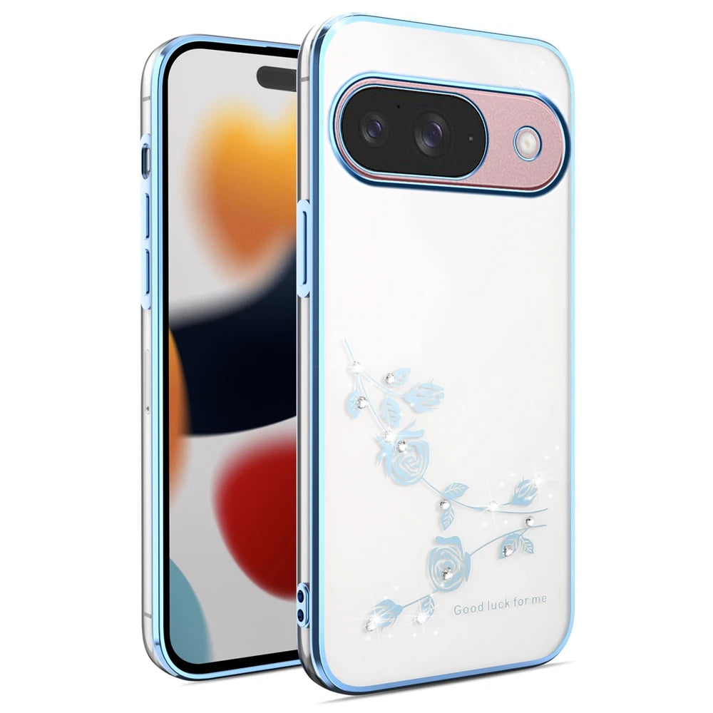 Glitter Phone Case for Google Pixel 10 9 Pro XL 8 7 Pro 6 Plus 9A 8A 7A 6A Rhinestone Transparent Soft TPU Shockproof Back Cover