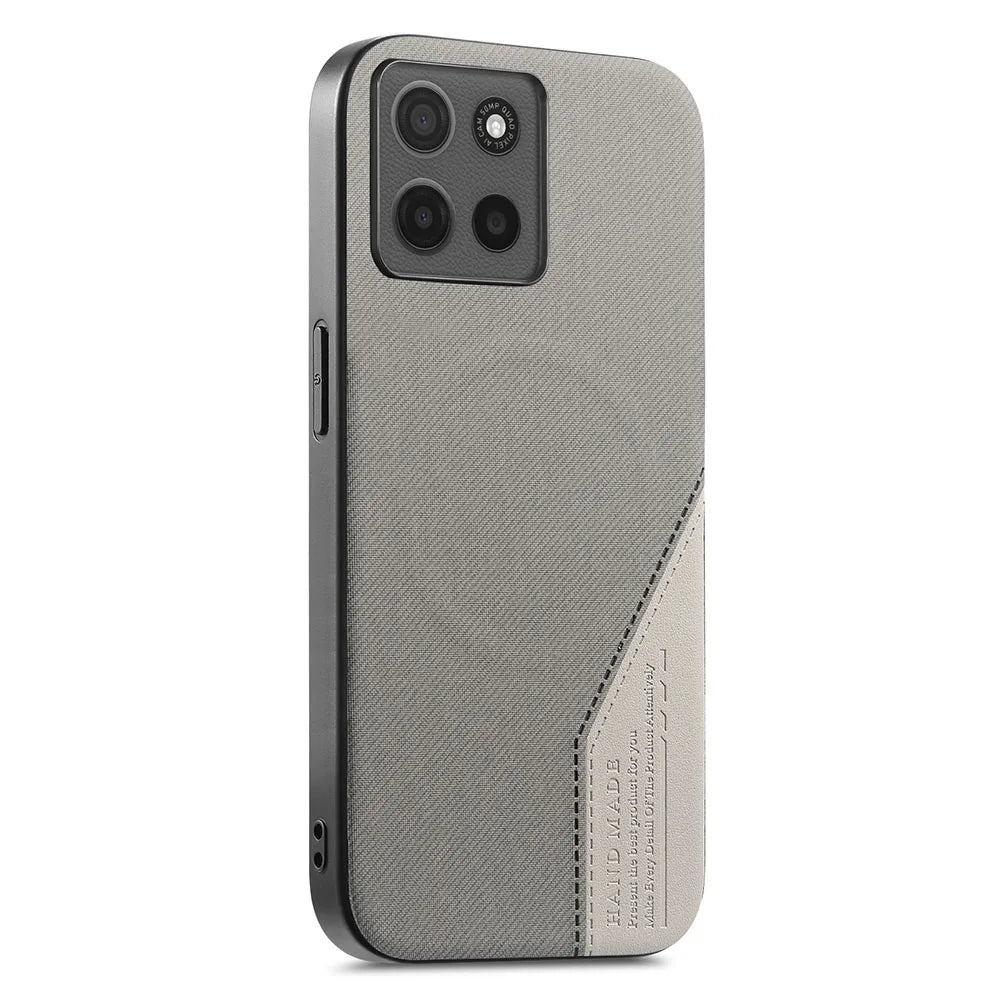 Luxury Fabric Leather Splicing Magnetic Case For Moto G05 G15 Power G06 G56 G86 G67 G77 Edge 70 Ultra 60 Neo Protective Cover