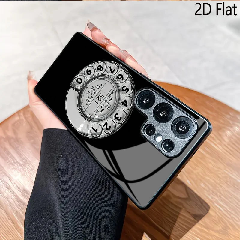 Vintage-style Rotary for Samsung Galaxy S26/S25/S24 ULTRA S23/S22/S21/S20 PLUS FE A56,54,35,33,16 A22,23,24,25,A26,A05,A06 Phone