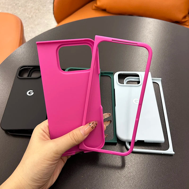 Case For Google Pixel 10 9 Pro Fold Case Ultra-thin Matte Hard PC Flip Phone Cover For Pixel Fold 2 Full Protective Bumper Cover