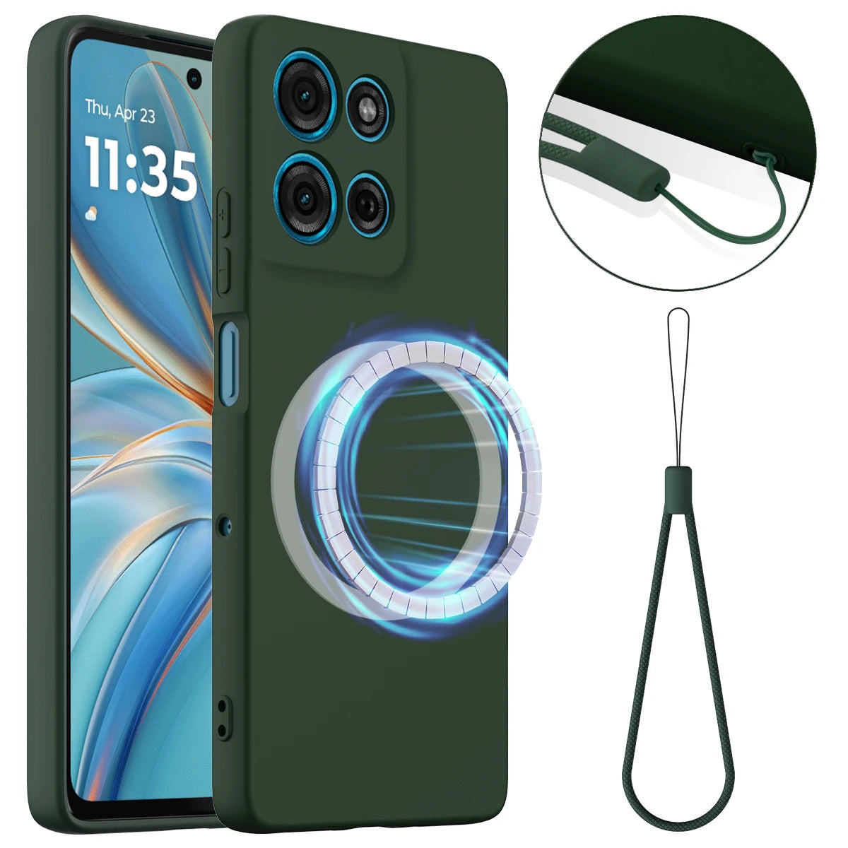 Official Same Original Liquid Silicone Phone Case for MOTO G86 Power G56 Edge 2025 60 Pro Car Mounted Magnetic Back Cover