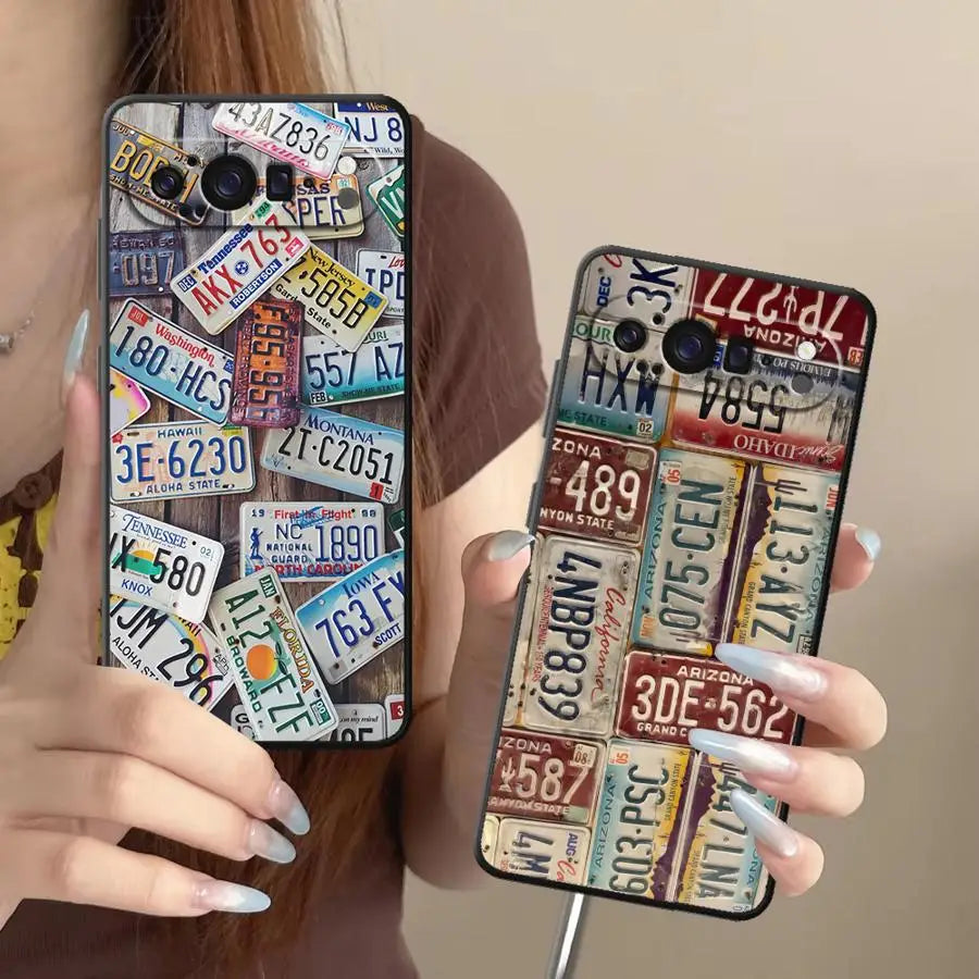 Funda Phone Cover Case for Google Pixel 10A 9a 7a 8a 10 9 Pro XL 6 7 8 Pro 6a License Plate Design