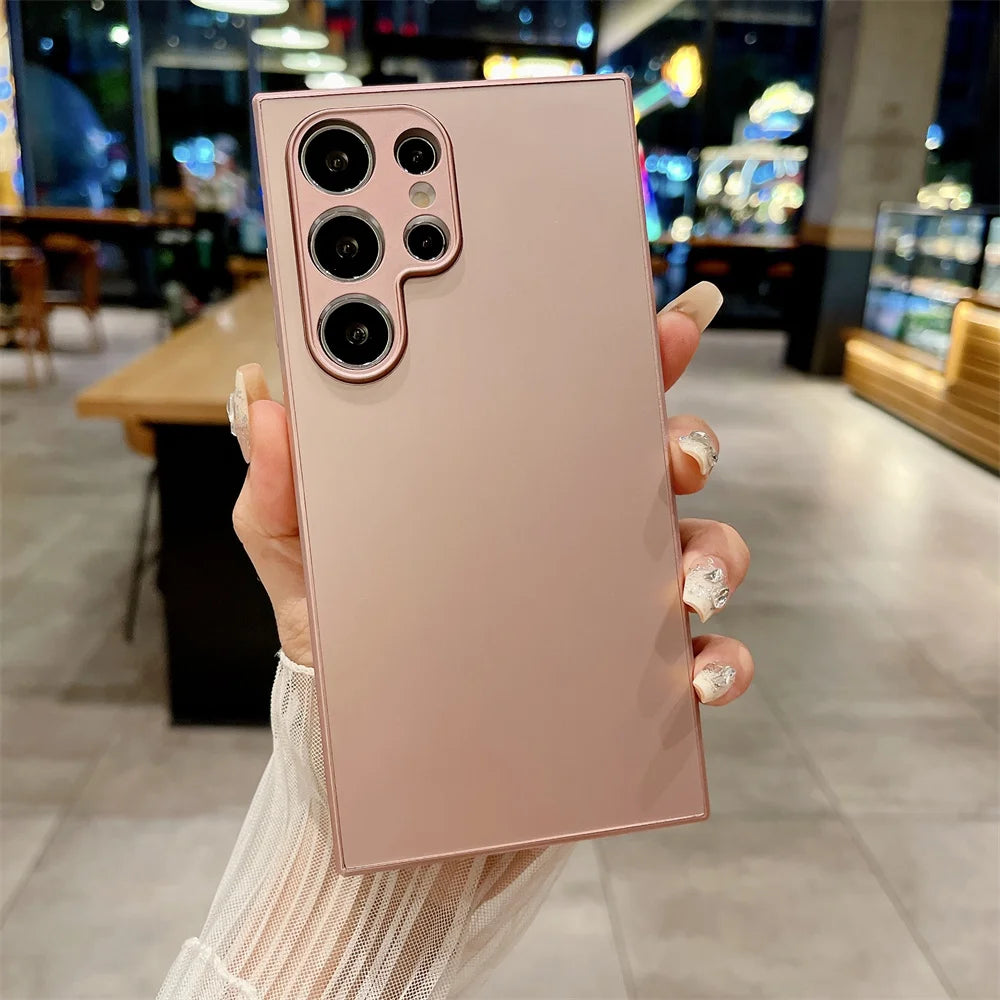 Luxury Matte Case For Samsung Galaxy S25 S24 S23 S22 S21 Plus FE Ultra Note 20 A55 A54 A53 A73 Shockproof AG Frosted Hard Cover