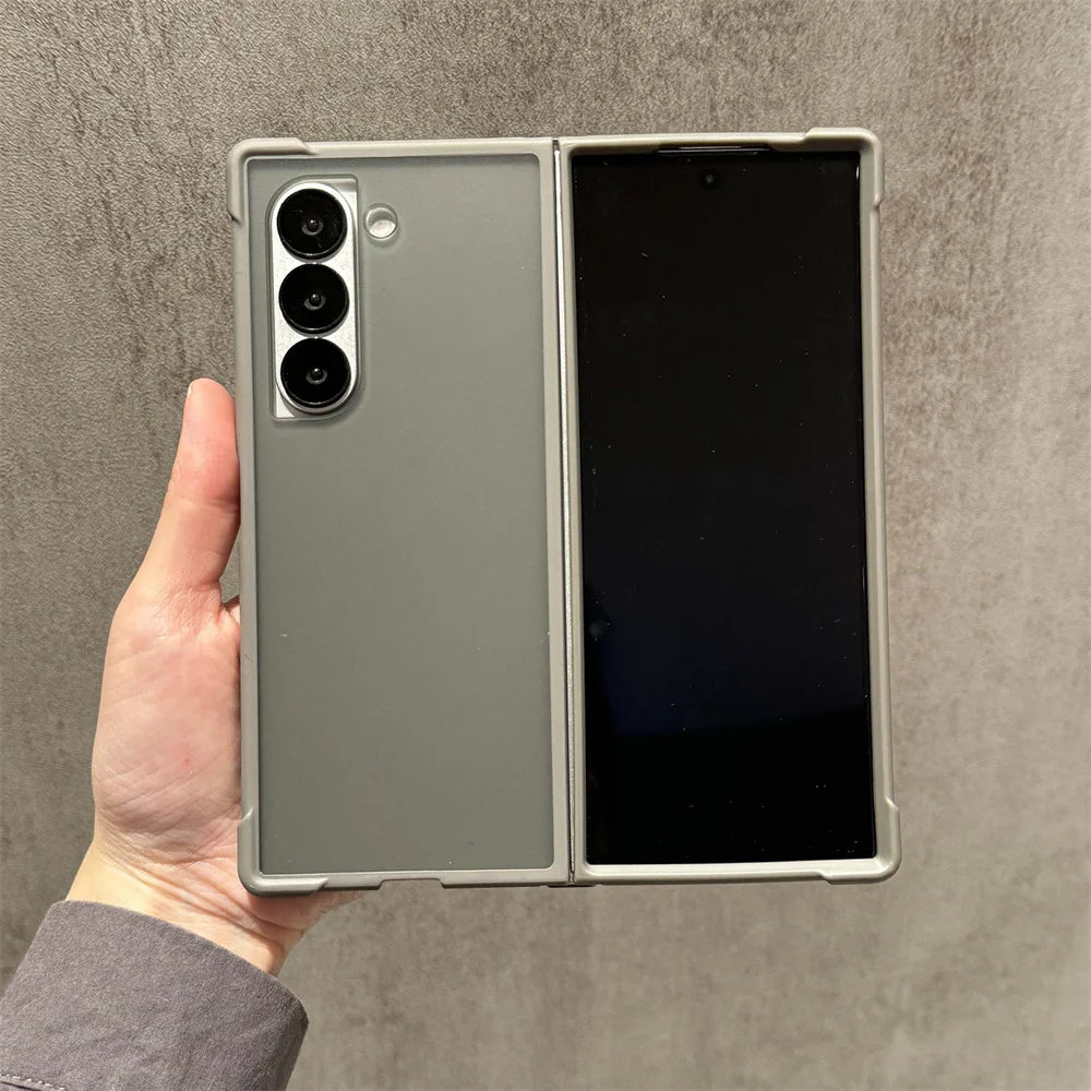 Translucent Matte Phone Case For Samsung Galaxy Z Fold 6 5 4 Fold6 Fold5 Fold4 5G Shockproof Protective Back Cover
