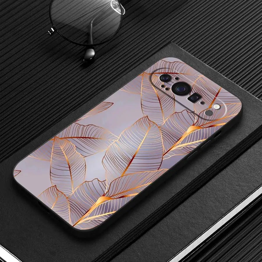Pink Metallic Flowers Funda Phone Cover Case for Google Pixel 10A 7a 6a 10 9 Pro XL 9a 6 7 8 Pro 8a