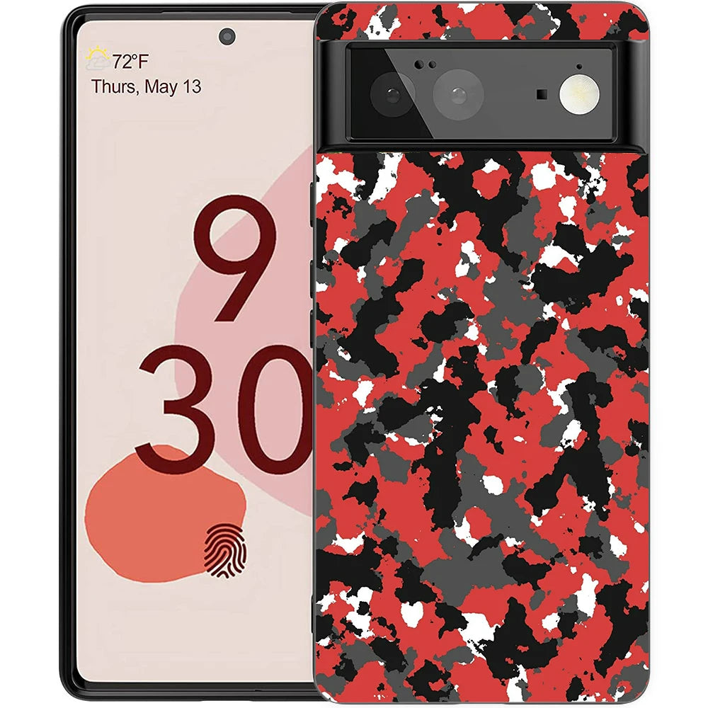 Camouflage Camo Phone Case Cover for Google Pixel 8 7 6 7A 6A Pro 5G Shockproof Silicone Soft 9 Pro XL 8 Pro 5G Shell Coque Bags