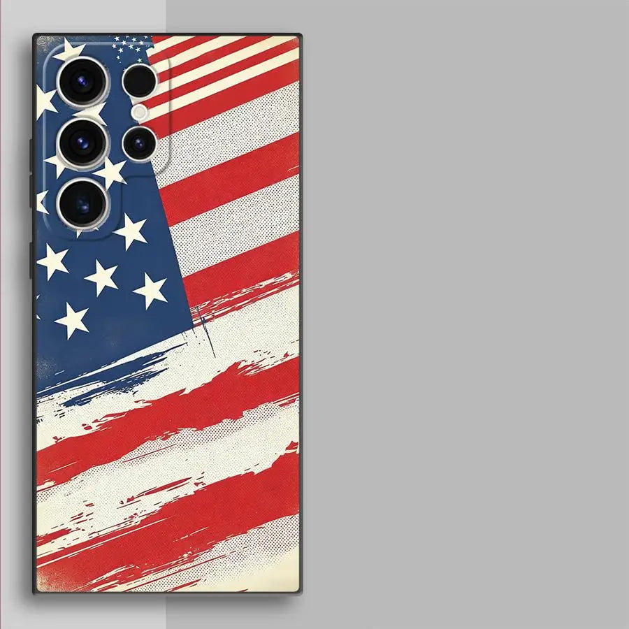 National Flag Pattern Case for Samsung Galaxy S26 S21 FE S20 S10 S9 S23 Note 20 Ultra 8 9 10 S24 Plus S25 Ultra Funda Phone