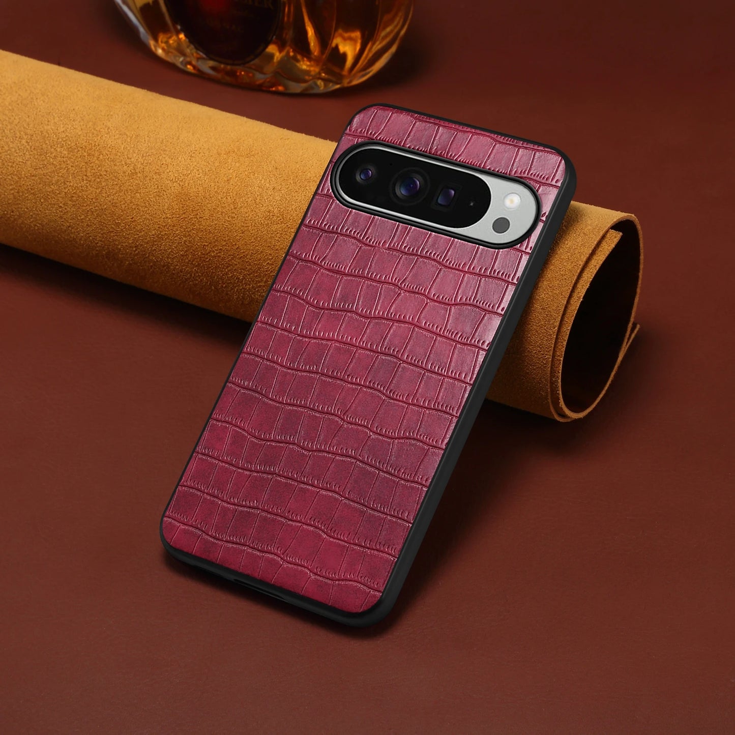 3D Texture PU Leather Case for Google Pixel 10 9 Pro XL 8 7 6 9A 8A 7A 6A Shockproof Soft TPU Matte Cover Pixel10 Fundas Bumper