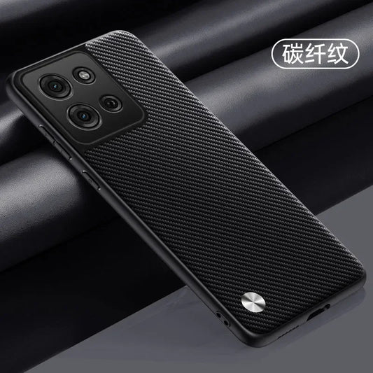 Plain PU Leather Case for Motorola Moto G75 G55 G35 G85 Edge 50 Fusion 40 Neo Silicone Matte Bumper Soft Frame Shockproof Cover