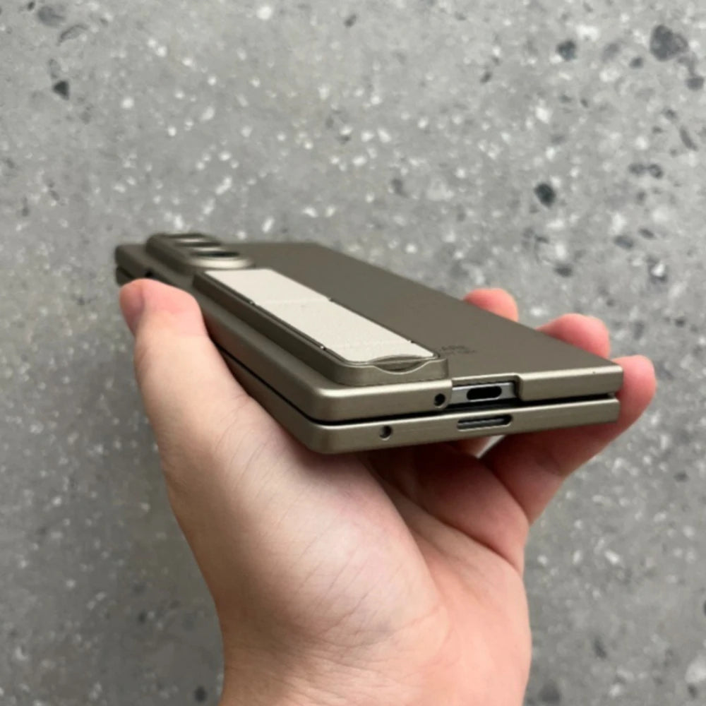 Z Fold8 Ultra Business Invisible Folding Bracket Holder Case for Samsung Galaxy Z Fold 8 Ultra Slim Tempered Glass Film PC Cover