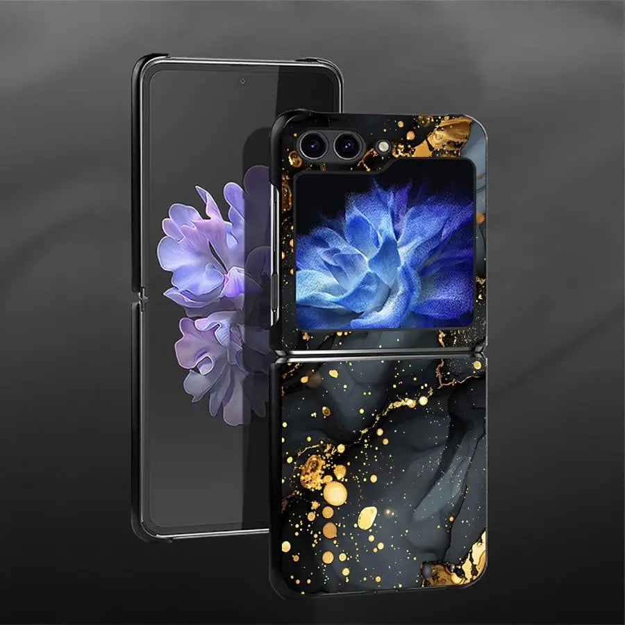 Marble Case for Samsung Galaxy Z Flip 7 6 5 4 3 Flip3 Flip5 Flip7 FE Flip4 Flip6 Back Phone Cover Funda