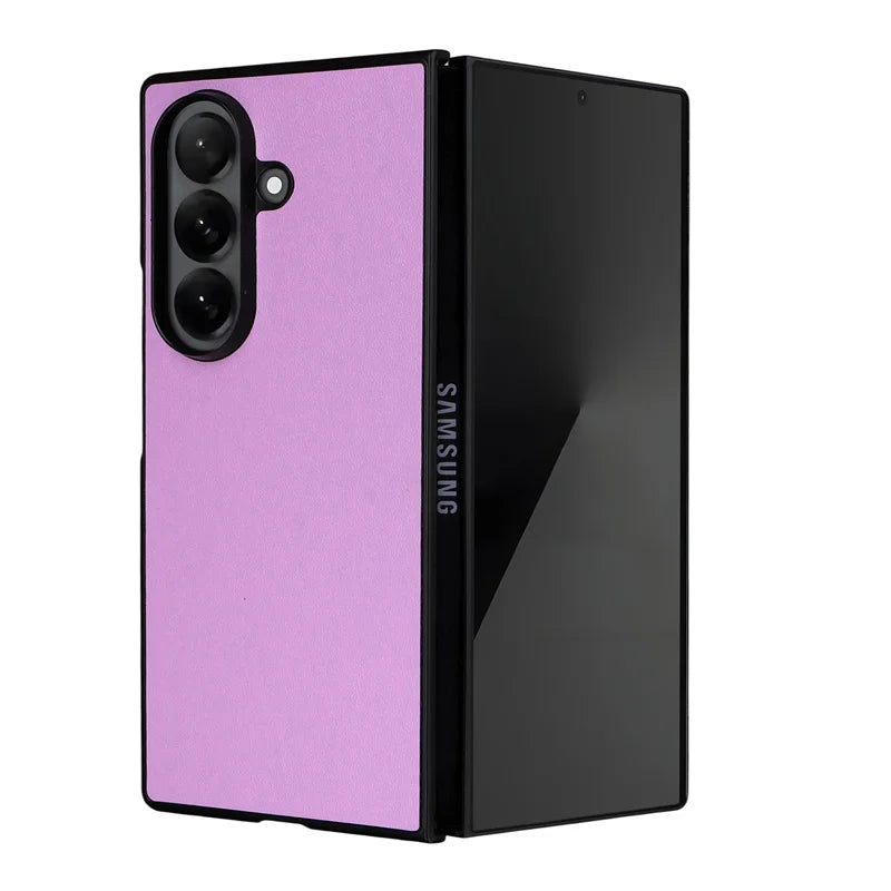 For Samsung Galaxy Z Fold 7 Lambskin Veneered Back Shell Pu For Galaxy Z Fold7 Fold 7 Phone Case