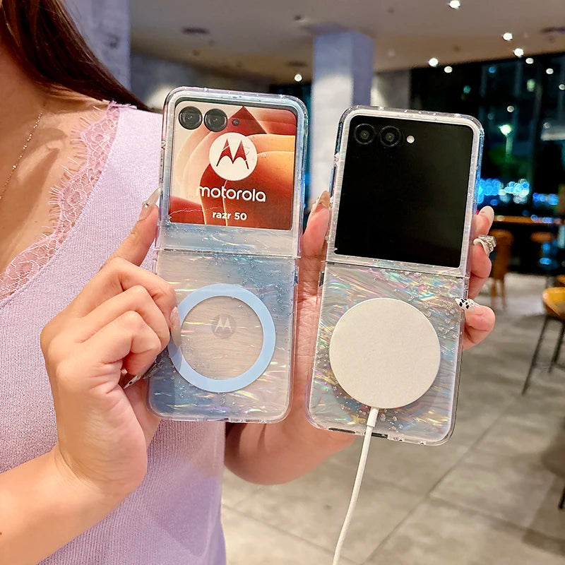 Case for Motorola Razr 60 Ultra 50 Razr+ 2024 Ultra 2025 Diamond Studded Glitter Magnetic Shell Pattern Mobile Phone Case Cover