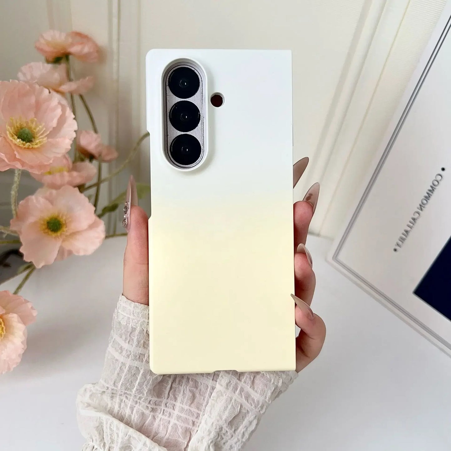 Gradient Colorful Plastic Hard Shell Phone Case for Samsung Galaxy Z Fold 7 6 5 4 3 ZFold7 Fold6 Anti-Drop Protection Back Cover