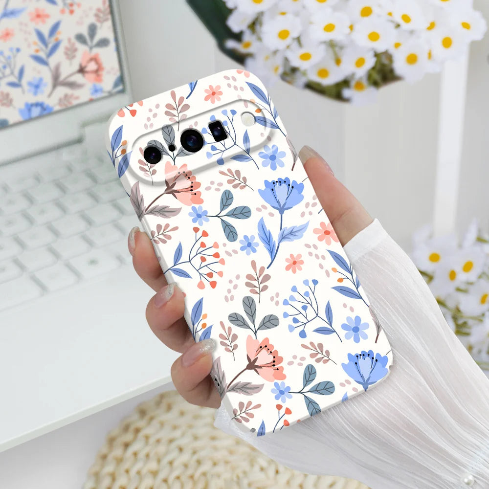 Warm Flowers Phone Case For Google Pixel 10 9 9A 8 8A 7 7A Pro XL 5G Film Hard Cover