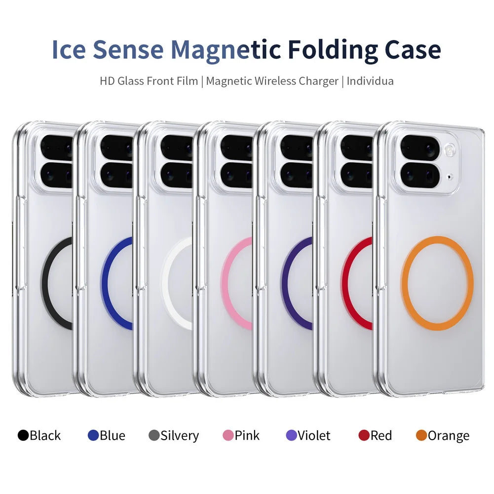 Metal Camera Edge Buttons Magnet Adsorption Tempered Glass Protect Case For Google Pixe 10 Pro Fold pixel10 fold Back Cover