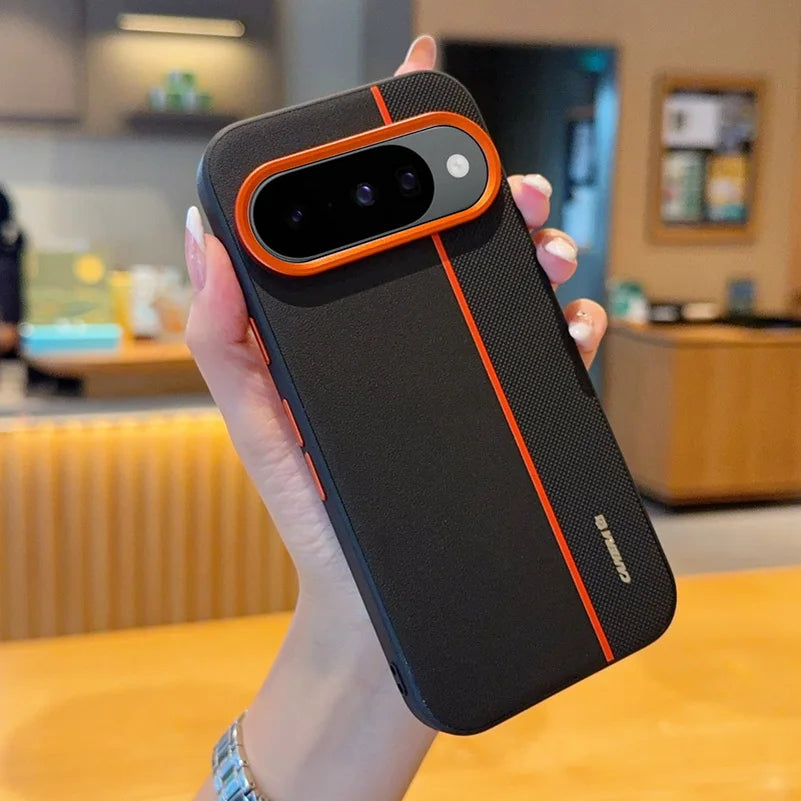 Colorful Faux Leather Red Lens Ring Raised Protective Lens Case For Google Pixel10 Pro XL Pixel 10 pro Camera Protection Cover