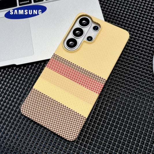Luxury Carbon Fiber Wireless Charging For Magsafe Case for Samsung Galaxy S26 Ultra S26 Plus Alloy Lens Protection Hard Cover