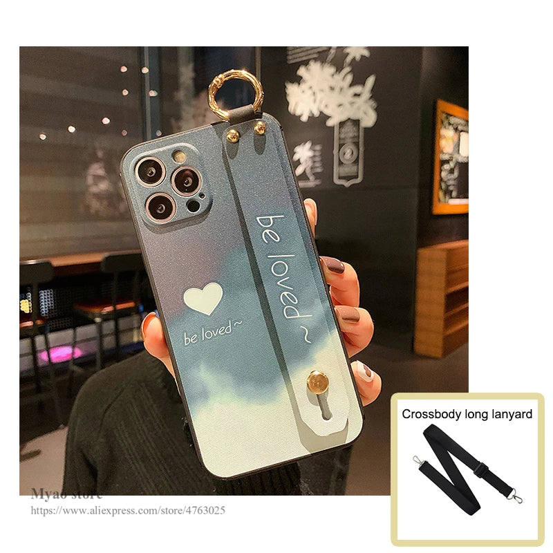 Be Loved Case For Motorola Edge 40 50 Neo 60 Fusion 60s Pro Ultra G35 G55 G75 G85 G45 G15 G05 G84 G54 G34 G14 Wrist Strap Cover