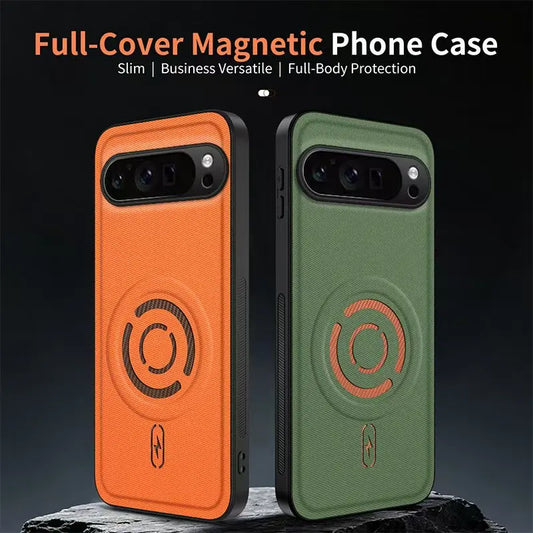 Busines Luxury Technology Fabric Phone Case For Google Pixel 11 Pro XL 6 7 8 9 10 Pro 10A 9A 8A for Magsafe Anti-drop Back Cover