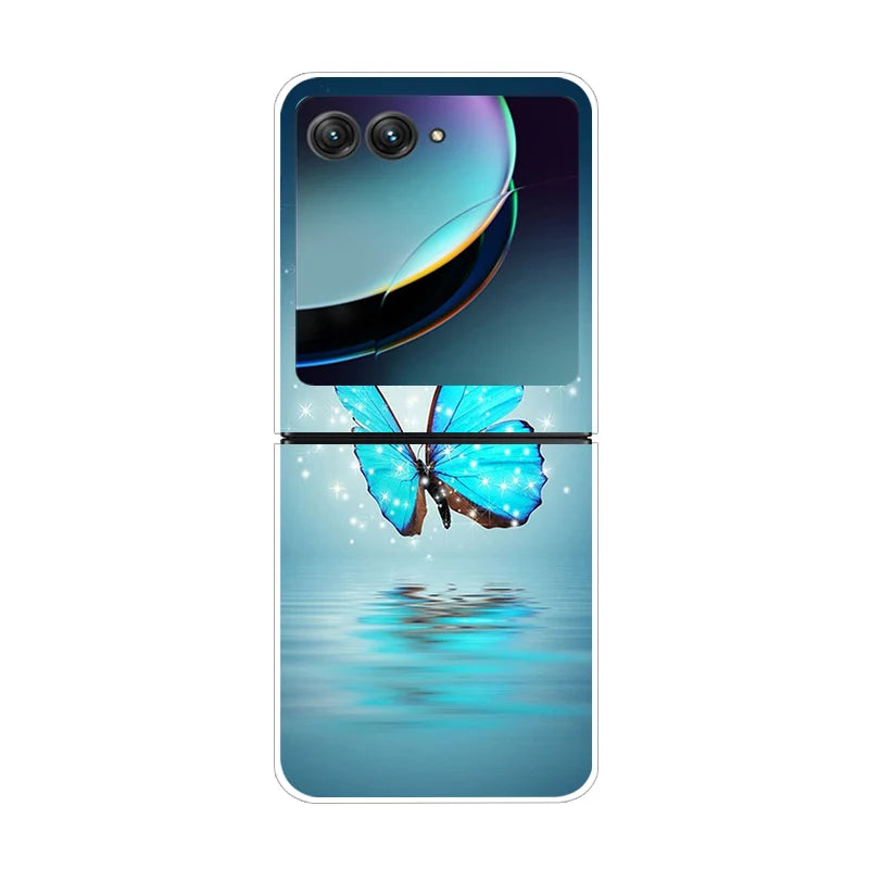 For Motorola Razr 50 Ultra Case Cute Transparent PC Hard Case Back Cover For Moto Razr 50 Ultra Phone Coque 50Ultra Plus Capa