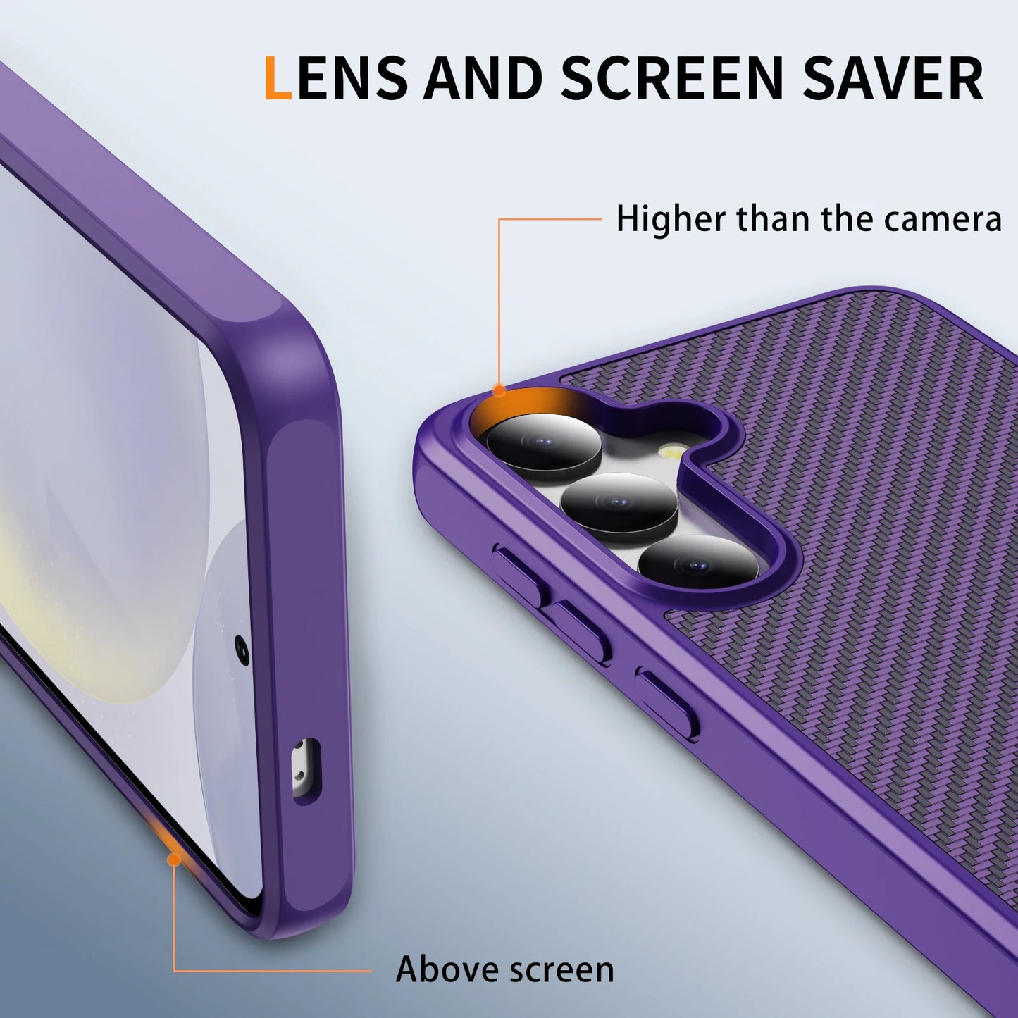 Luxury Carbon Fiber Texture Matte Magnetic Case for Samsung Galaxy S25 S24 S23 Ultra Plus for Magsafe Shockproof Hard Back Cover