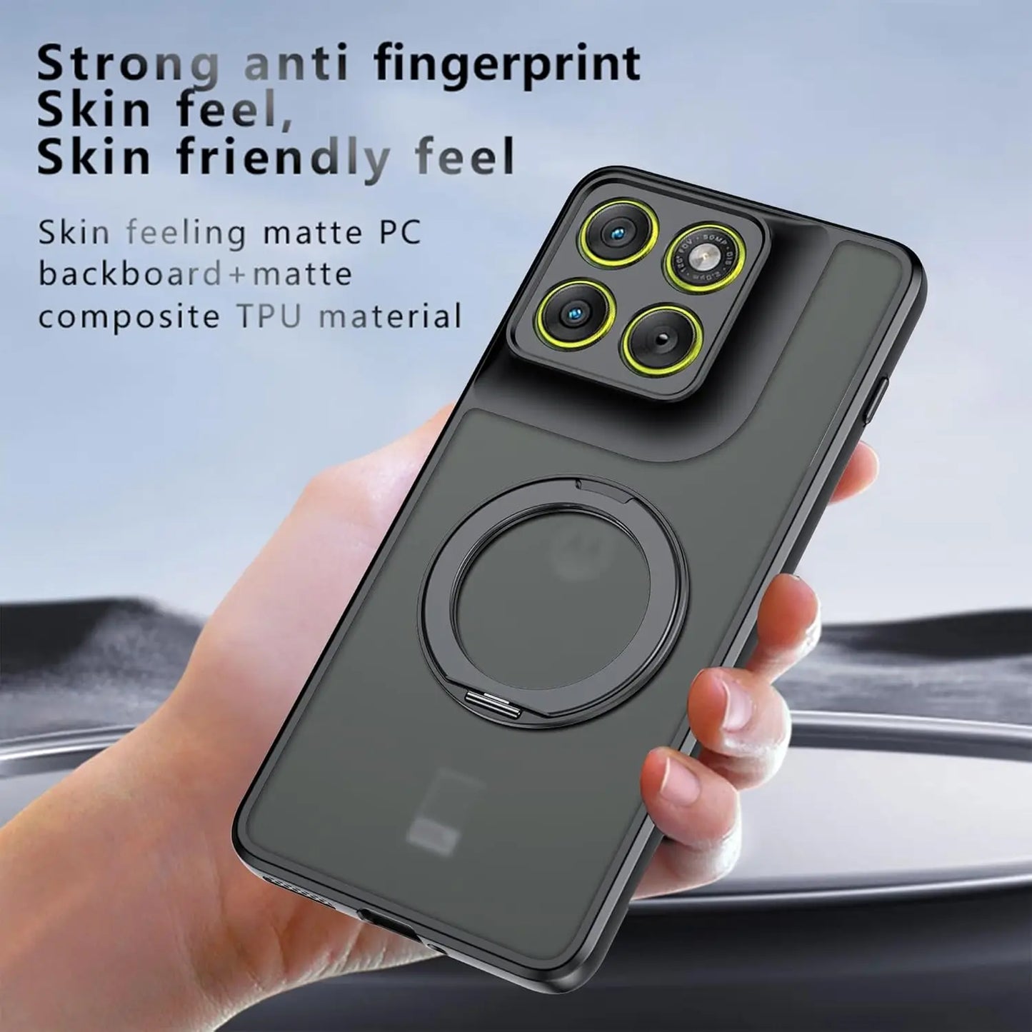 360° Rotating Shockproof Kickstand Hard Magnetic Wireless Charging Case for MOTOROLA Moto Edge 70 Fusion Plus Signature 60 Pro