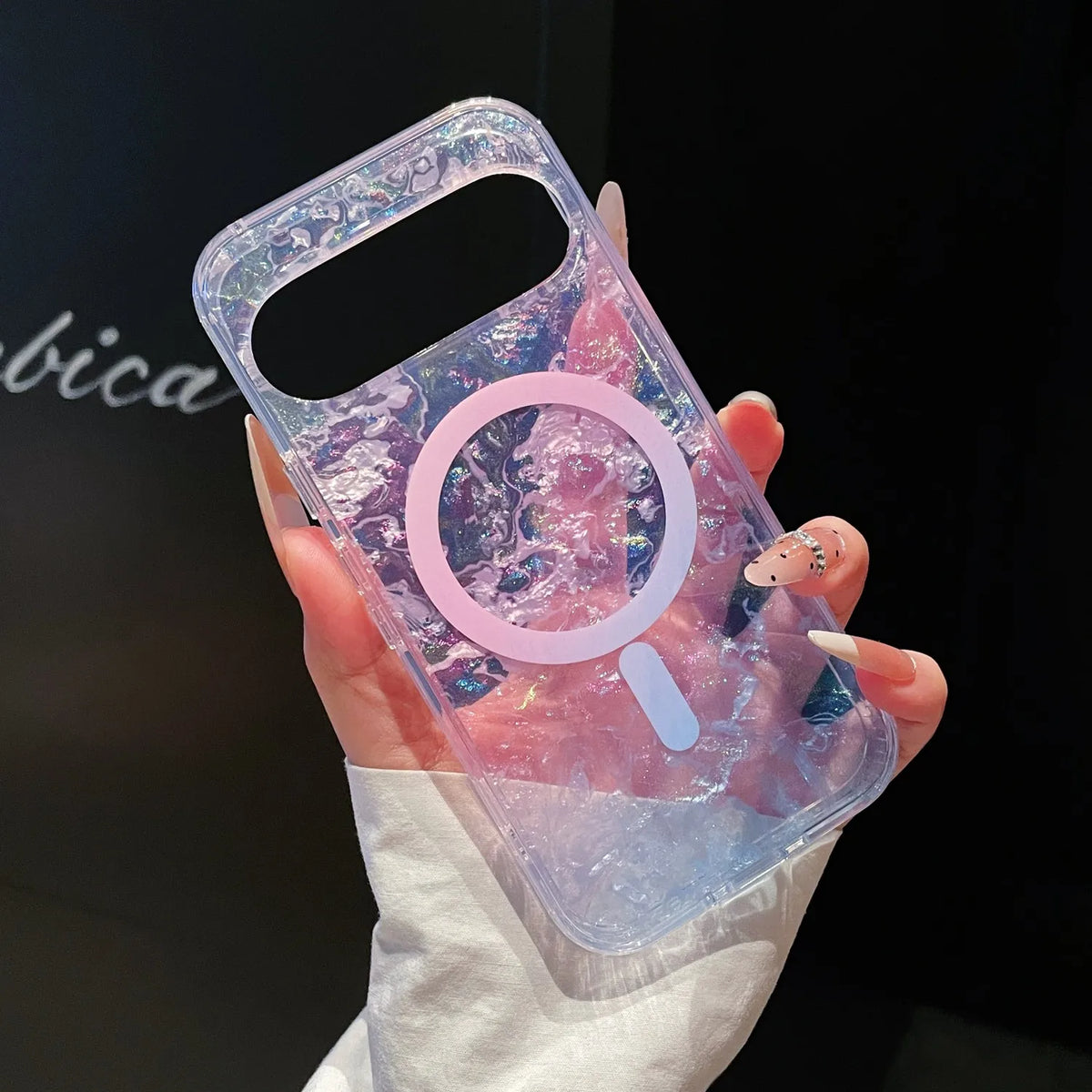 Dreamy Ocean Shell Pattern For Magsafe Case For Google Pixel 11 10 9A 10A Pro XL Magnetic Bling Transparent Hybrid Bumper Cover