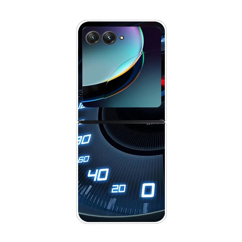 For Moto Razr40 Ultra 5G Case Plastic Wolf Lion Marble PC Hard Back Covers for Motorola Razr 40 Ultra Razr+ Razr4 2023 Capa