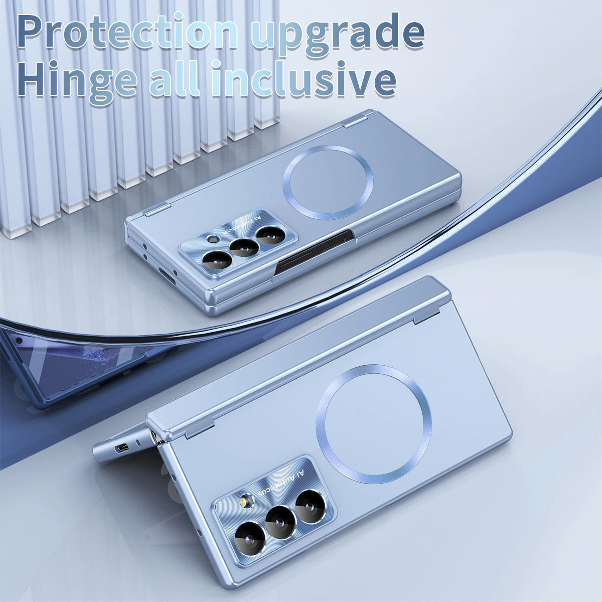 For Samsung Galaxy Z Fold 7 Case Hard plating Hinge Magnetic wireless charging Protective Back Cover Case For Z Fold7 6 Shell