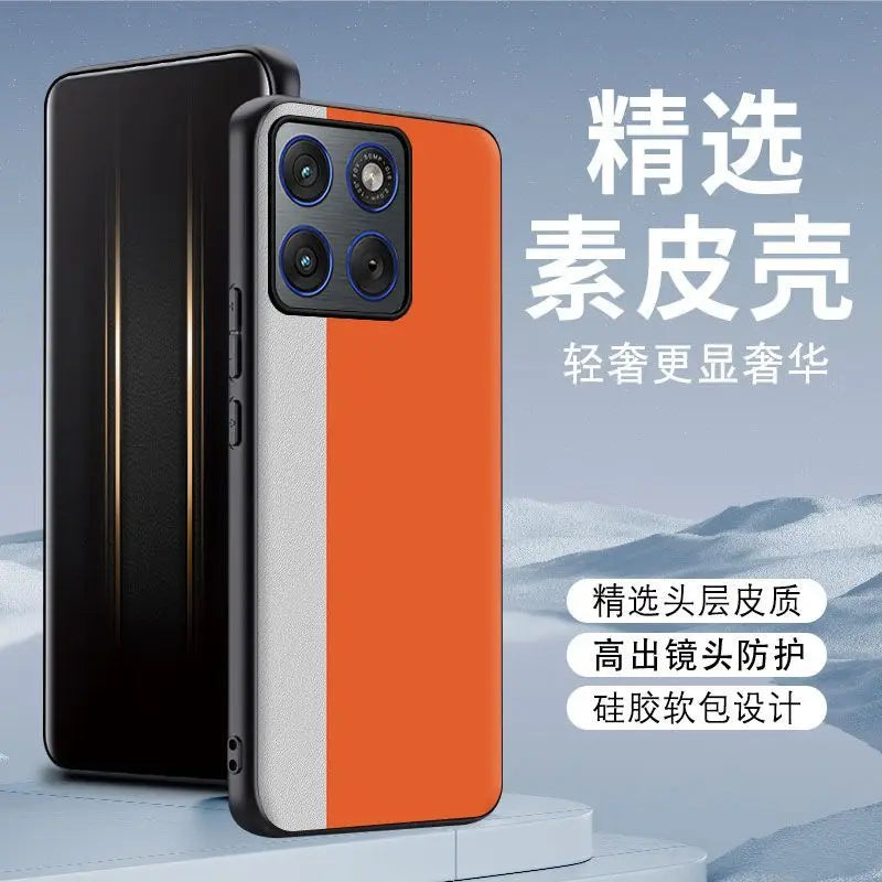 Case For Motorola Moto Signature Edge 70 Ultra X70 Air Pro Luxury Color-Blocked Skin-Friendly Plain Leather Cover Bumper Funda