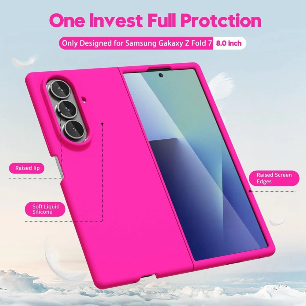 For Samsung Galaxy Z Fold 7 6 5 4 3 Case Liquid Silicon Minimalist Ultra Thin Skin Feel Magnetic Wireless Charge Protector Cover