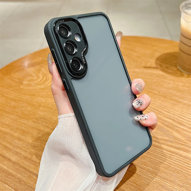 Transparent With Full Lens Protection Case For Samsung Galaxy S25 S24 S23 FE Plus Ultra A16 A06 A55 A54 A35 A25 A15 A14 A13 4G5G