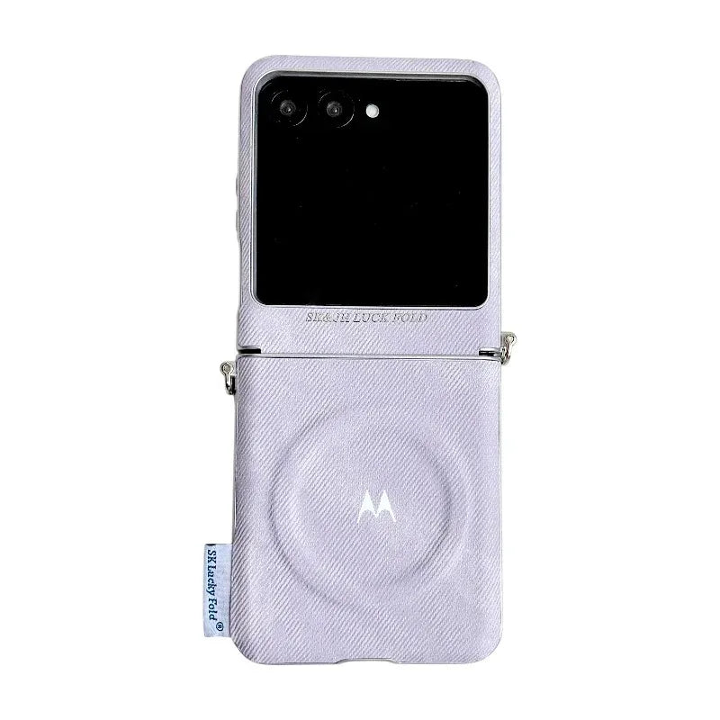 Fashion Denim Fabric Texture Flip Case For Motorola Razr 70 Ultra 60 50 Ultra 2026 2025 2024 Magnetic Shockproof Protector Cover