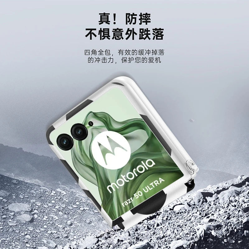 For Motorola MOTO Razr 60 50 Ultra Case Luxury PU Leather Skin Geometric patterns Cover Case For MOTO Razr 60 Ultra Phone Shell