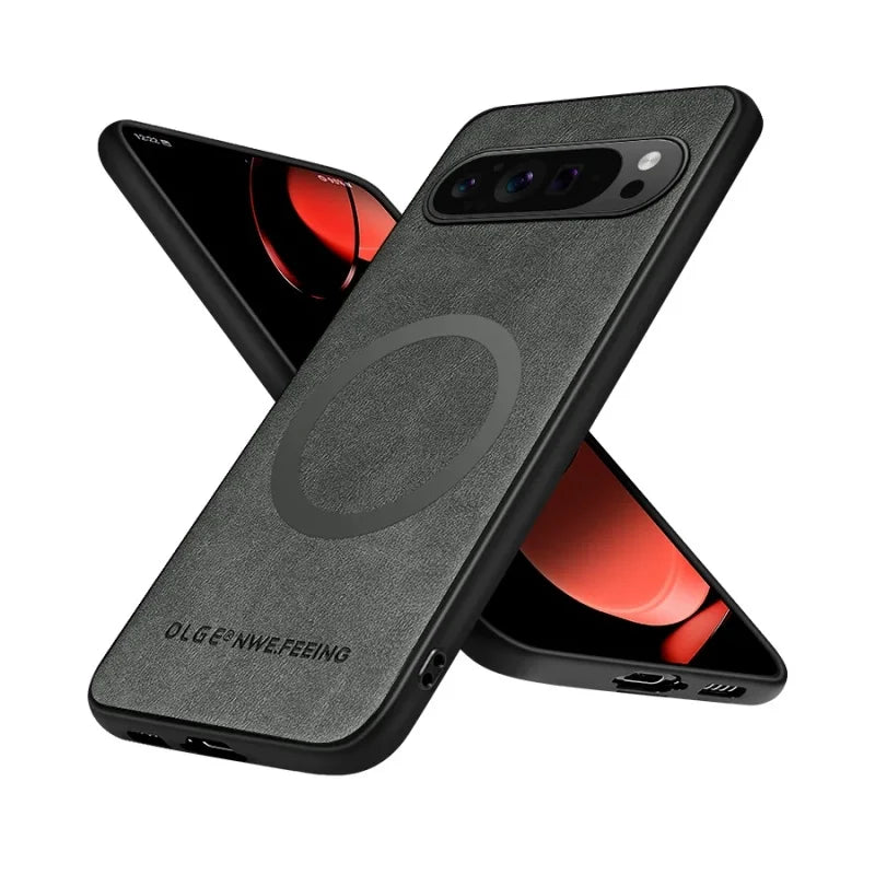 Magnetic Case For Google Pixel 10 9 8 11Pro XL 10A 9A 8A For Magsafe Wireless Charge  Leather Protective Shockproof Phone Case