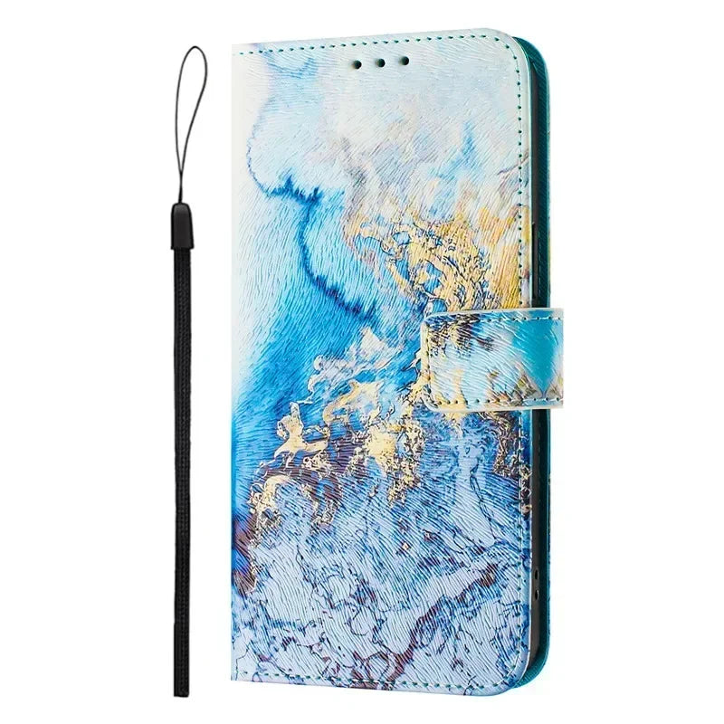 5G Leather Phone Case For Motorola MOTO G 5G 2025 MotoG Stylus 2024 2023 2022 2021 Flip Cover Wallet Magnetic Painted Cases Bear