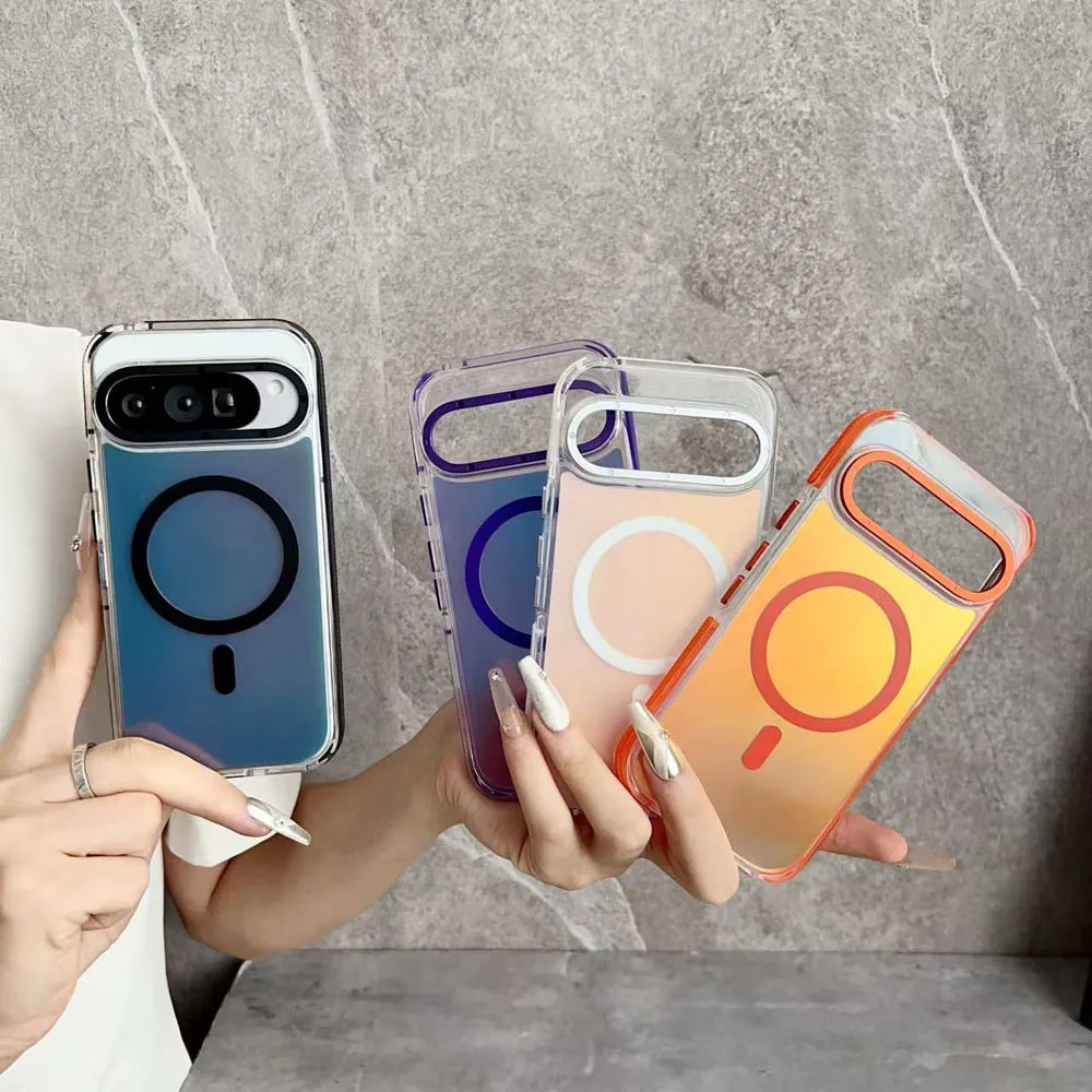 Colorful Chameleon Case For Google Pixel 10 9 Pro XL 5G Super Magnetic  Matte Translucent PC Cover